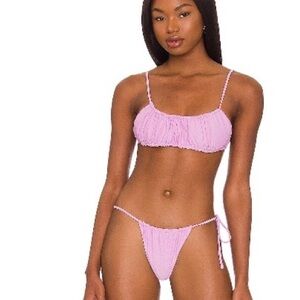 NWT Lilac Ruched Bikini Set
